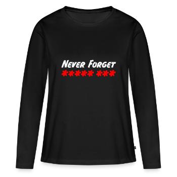 Anti Pis 8 Étoiles Jebać Pis Never Forget - T-shirt manches longues Premium bio Femme - noir - Devant - Julia (174cm)