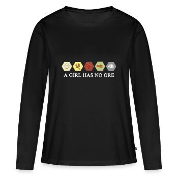 Jeu de société Jeu de société Joueur Cadeau de jeu de société - T-shirt manches longues Premium bio Femme - noir - Devant - Julia (174cm)