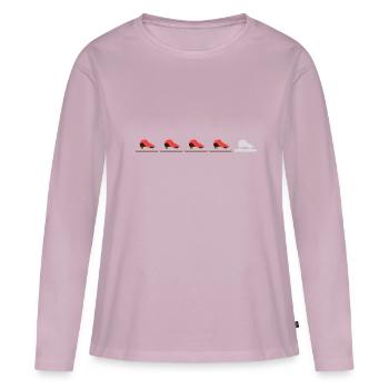 eisläufer shorttrack eisschnelllauf schlittschuh - Frauen Premium Bio Langarmshirt - Altrosa - Vorne - Julia (174cm)