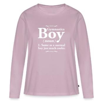 Jungen Gymnastik Geschenk Gymnastik Junge wie ein normaler - Frauen Premium Bio Langarmshirt - Altrosa - Vorne - Julia (174cm)