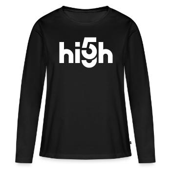 High Five - High 5 - T-shirt manches longues Premium bio Femme - noir - Devant - Julia (174cm)