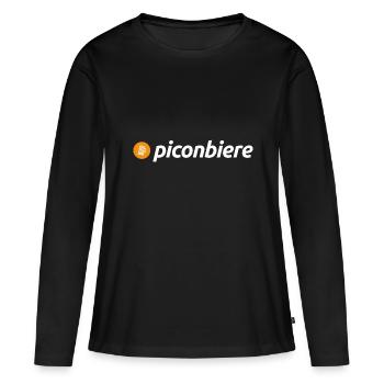 Picon-Bier - Frauen Premium Bio Langarmshirt - Schwarz - Vorne - Julia (174cm)
