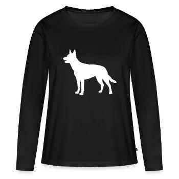 Australian Kelpie - T-shirt manches longues Premium bio Femme - noir - Devant - Julia (174cm)