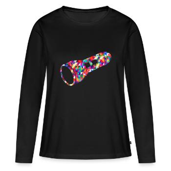 lampe de poche - T-shirt manches longues Premium bio Femme - noir - Devant - Julia (174cm)