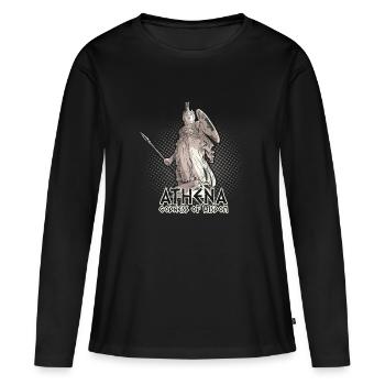 Athena Goddess Of Wisdom Greek Mythology - Women's Premium Organic Long Sleeve Shirt - black - Front - Julia (174cm)
