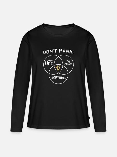 42 Antwort auf das Lebensuniversum und alles nicht - Premium økologisk langærmet T-shirt til kvinder - sort