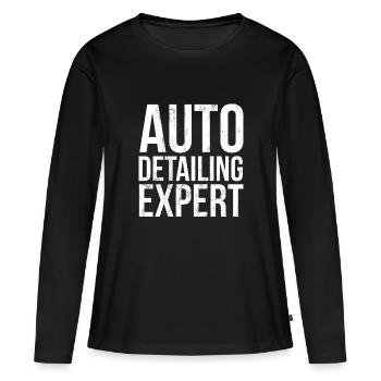 Amateur de voiture expert en détails automatiques - T-shirt manches longues Premium bio Femme - noir - Devant - Julia (174cm)