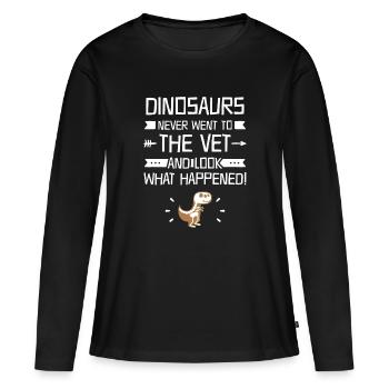 Funny Veterinarian Gifts Vet Tech Cute - Women's Premium Organic Long Sleeve Shirt - black - Front - Julia (174cm)