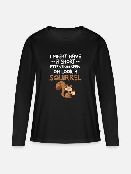 Minulla saattaa olla lyhyt huomioväli - Premium økologisk langærmet T-shirt til kvinder - sort