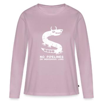 Keine Pipelines auf indigenem Land Sioux Indianer - Frauen Premium Bio Langarmshirt - Altrosa - Vorne - Julia (174cm)