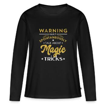Magician Spontaneously Talk Magic Tricks - Women's Premium Organic Long Sleeve Shirt - black - Front - Julia (174cm)