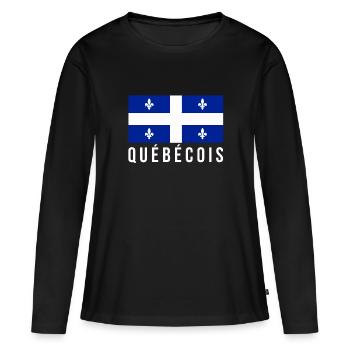 Province de Québec Montréal Français Québécois - T-shirt manches longues Premium bio Femme - noir - Devant - Julia (174cm)