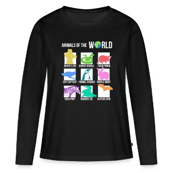 Rare Animals Of The World Snorg Tees Funny Gift - Women's Premium Organic Long Sleeve Shirt - black - Front - Julia (174cm)