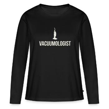Nettoyage de maison drôle d'aspirateur - T-shirt manches longues Premium bio Femme - noir - Devant - Julia (174cm)
