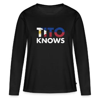 Tito kennt den besten Onkel aller Zeiten Kuya Pinoy Adobo - Frauen Premium Bio Langarmshirt - Schwarz - Vorne - Julia (174cm)