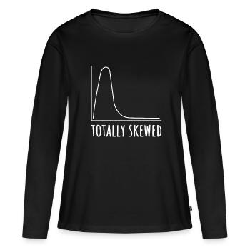 Totalement biaisé Une psychologie des statistiques mathématiques drôles - T-shirt manches longues Premium bio Femme - noir - Devant - Julia (174cm)
