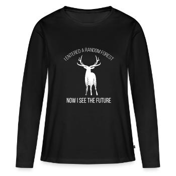 Random Forest Machine Learning For Data Scientists - Women's Premium Organic Long Sleeve Shirt - black - Front - Julia (174cm)
