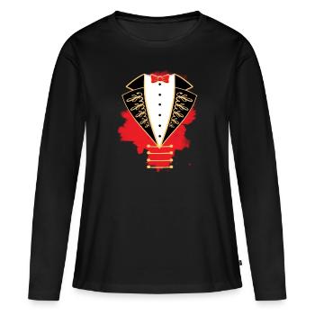 Costume de cirque Ringmaster jeu de rôle Déguisement - T-shirt manches longues Premium bio Femme - noir - Devant - Julia (174cm)