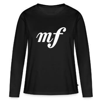 MezzoForte Half Loud Musicians Dynamische Markierungen - Frauen Premium Bio Langarmshirt - Schwarz - Vorne - Julia (174cm)