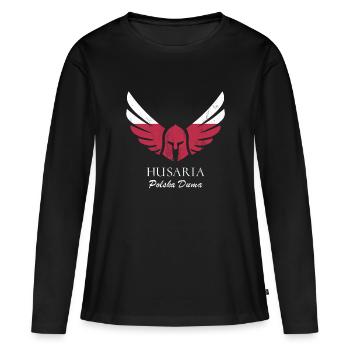 Polska Husaria Hussar Warrior Polish Flag Heritage - Women's Premium Organic Long Sleeve Shirt - black - Front - Julia (174cm)