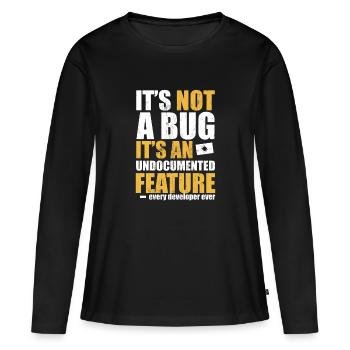 Programmierer-Codierer - Es ist kein Fehler - Computer-Tees - Frauen Premium Bio Langarmshirt - Schwarz - Vorne - Julia (174cm)