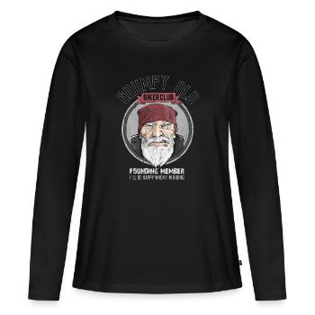 Grumpy Old Bikers Club Great For A Cranky Old - Women's Premium Organic Long Sleeve Shirt - black - Front - Julia (174cm)