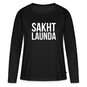 Sakht Launda Tough Guy Hindi Urdu Punjabi Munday - T-shirt manches longues Premium bio Femme - noir - Devant - Julia (174cm)