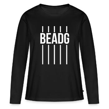 5 cordes Bass Beadg Drôle Bass Player Imprimer - T-shirt manches longues Premium bio Femme - noir - Devant - Julia (174cm)