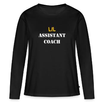 Kids Lil Assistant Coach - Kid Helper Sports d'équipe - T-shirt manches longues Premium bio Femme - noir - Devant - Julia (174cm)