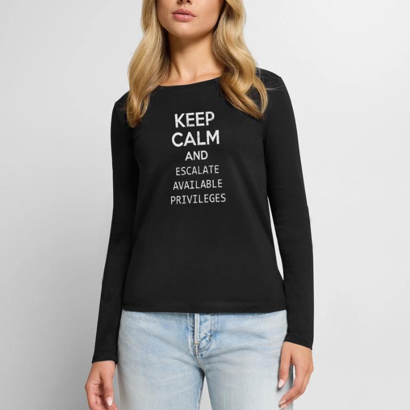 Penetrationstester Cyber Security Hacker Geschenk Frauen Premium Bio Langarmshirt