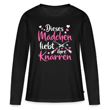 Sportschütze Sportschießen Schießsport Schütze - Frauen Premium Bio Langarmshirt - Schwarz - Vorne - Julia (174cm)