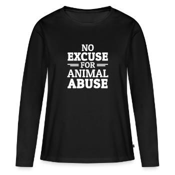 Cruauté envers les animaux arrêter les droits des animaux bien-être des animaux vegan - T-shirt manches longues Premium bio Femme - noir - Devant - Julia (174cm)