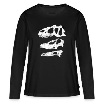 Allosaurus Diplodocus Stegosaurus - T-shirt manches longues Premium bio Femme - noir - Devant - Julia (174cm)