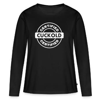 Cocu - T-shirt manches longues Premium bio Femme - noir - Devant - Julia (174cm)