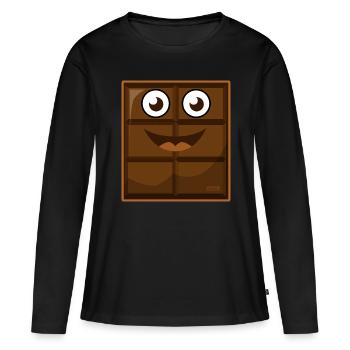 Lait Et Chocolat Jeune Partenaire Kostuem HARIZ - T-shirt manches longues Premium bio Femme - noir - Devant - Julia (174cm)