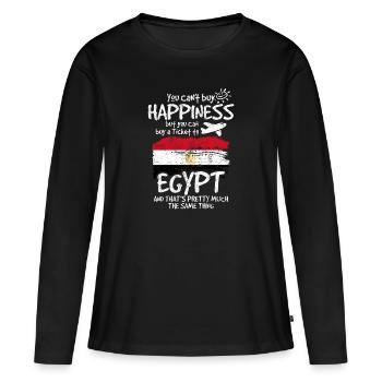Egypte - T-shirt manches longues Premium bio Femme - noir - Devant - Julia (174cm)