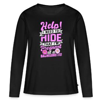 Bachelor Party Mariage Bachelorette Party - T-shirt manches longues Premium bio Femme - noir - Devant - Julia (174cm)