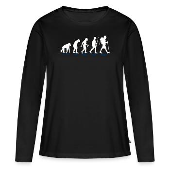 scout - T-shirt manches longues Premium bio Femme - noir - Devant - Julia (174cm)