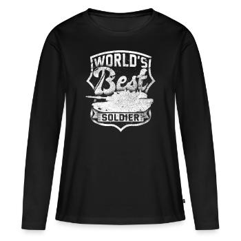 soldier - Women's Premium Organic Long Sleeve Shirt - black - Front - Julia (174cm)