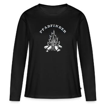 scout - T-shirt manches longues Premium bio Femme - noir - Devant - Julia (174cm)