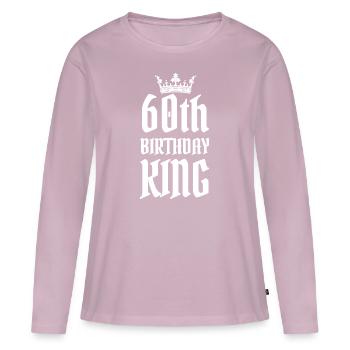 60th birthday - Women's Premium Organic Long Sleeve Shirt - dusky pink - Front - Julia (174cm)