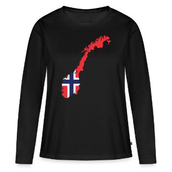 Norvège Scandinavie cadeau Oslo - T-shirt manches longues Premium bio Femme - noir - Devant - Julia (174cm)