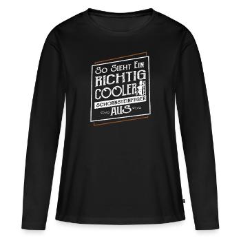 Schornsteinfeger - Frauen Premium Bio Langarmshirt - Schwarz - Vorne - Julia (174cm)