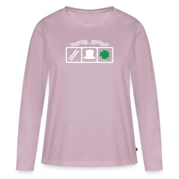 schoorsteenveger - Vrouwen Premium Bio shirt met lange mouwen - oudroze - Voor - Julia (174cm)