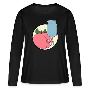 Klismaphilia Enema Anal Play Klistier Sexe Popo - T-shirt manches longues Premium bio Femme - noir - Devant - Julia (174cm)