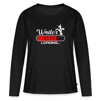 Kellner - Frauen Premium Bio Langarmshirt - Schwarz - Vorne - Julia (174cm)
