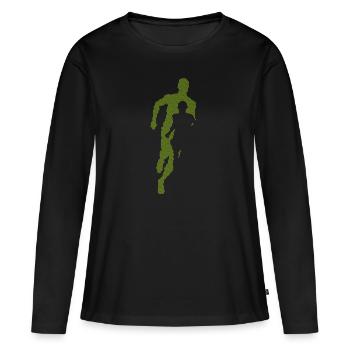 courir - T-shirt manches longues Premium bio Femme - noir - Devant - Julia (174cm)