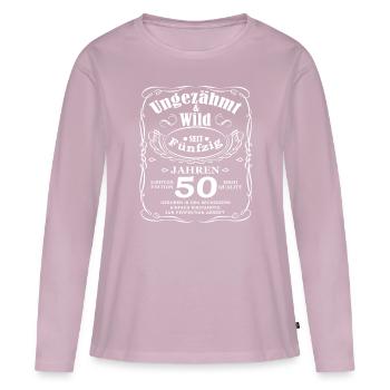 50. Geburtstag - Frauen Premium Bio Langarmshirt - Altrosa - Vorne - Julia (174cm)