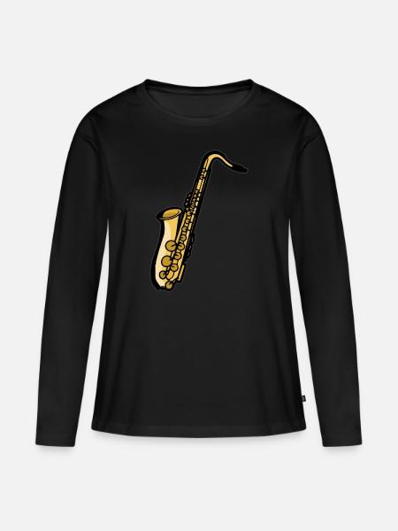 Saxophone Player Saxophonist Saxophone Saxophone Saxophone - Women's Premium Organic Long Sleeve Shirt - black