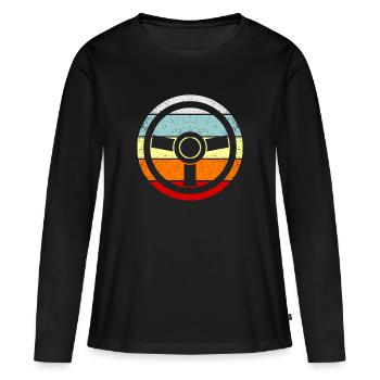 Auto - Frauen Premium Bio Langarmshirt - Schwarz - Vorne - Julia (174cm)